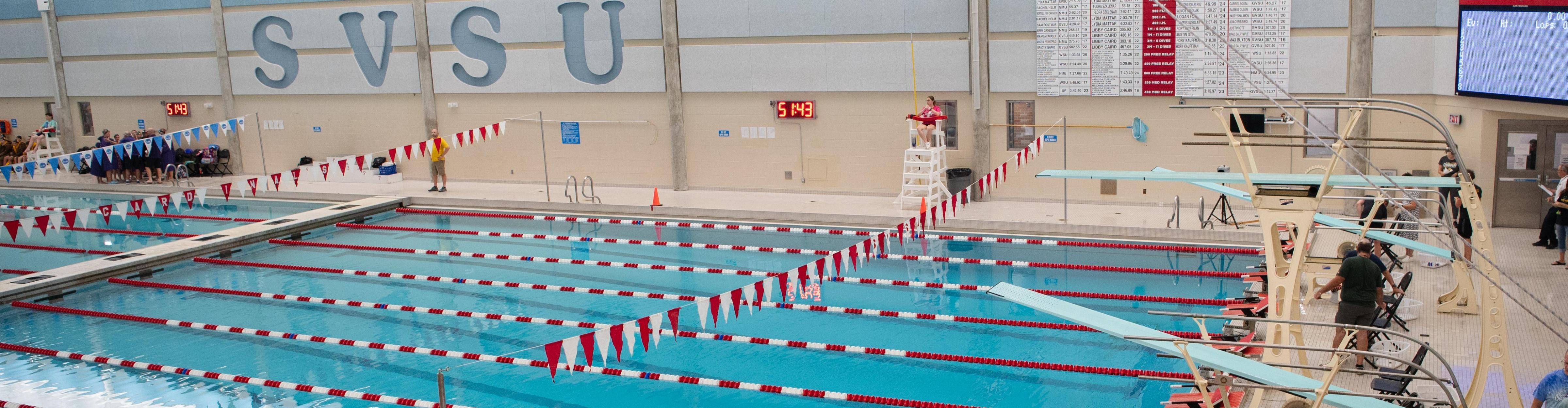 Competition side of pool for swim meets Sep 24